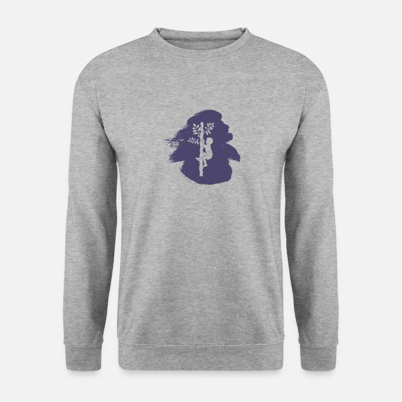 Ausruestung Baumklettern - Unisex Pullover - Weißgrau meliert