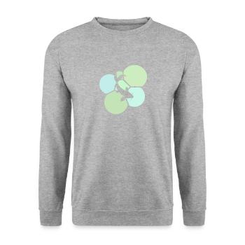 Koi Fisch Japan - Unisex Pullover - Weißgrau meliert - Vorne - Alina (178cm) & Michal (187cm)