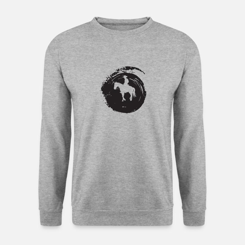 Western Reiter Ranch - Unisex Pullover - Weißgrau meliert