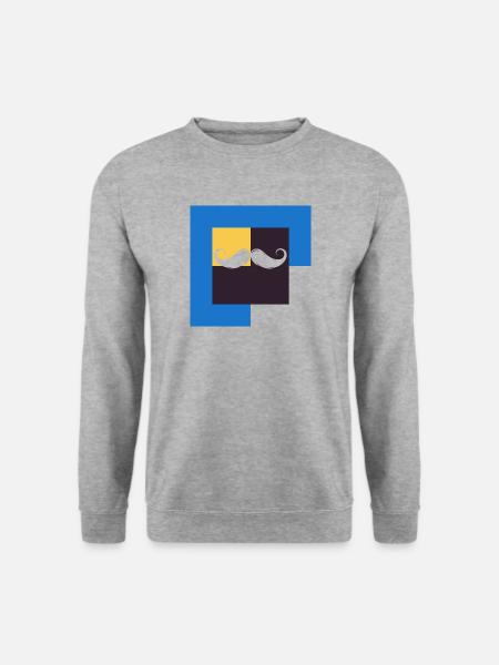 Bart Gesichtsbehaarung November - Unisex Pullover - Weißgrau meliert