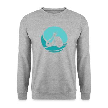 Vegan Animal Welfare Vegans - Unisex Sweatshirt - salt & pepper - Front - Alina (178cm) & Michal (187cm)