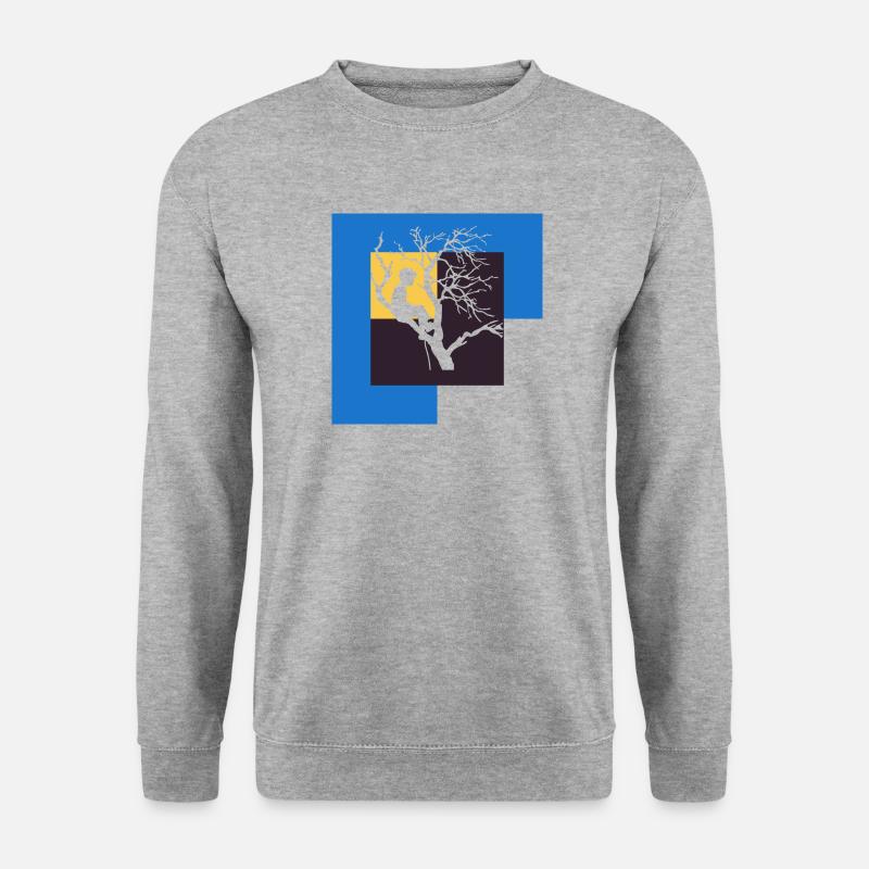 Kletteraffe Aufstieg - Unisex Pullover - Weißgrau meliert