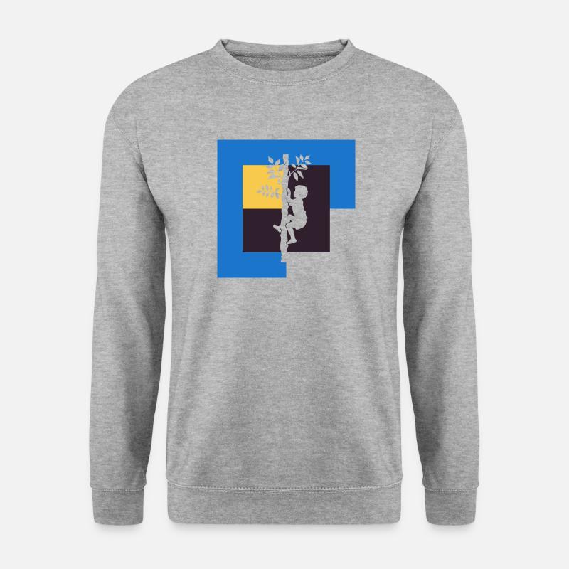 Climber Climbing Monkey Climbing - Unisex Sweatshirt - salt & pepper