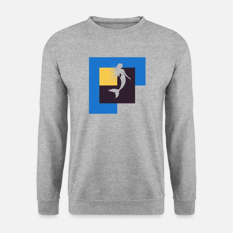 Seekuh Neptun - Unisex Pullover - Weißgrau meliert