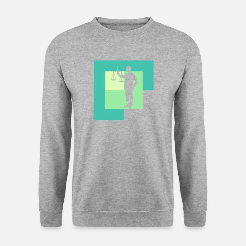 Recht Absatz - Unisex Pullover - Weißgrau meliert