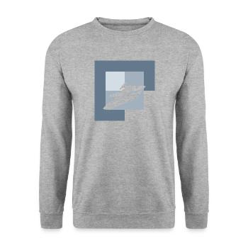 Wassersport Motorboot Motorschlitten - Unisex Pullover - Weißgrau meliert - Vorne - Alina (178cm) & Michal (187cm)