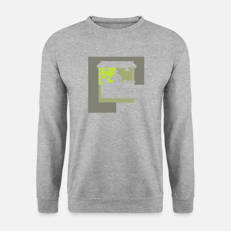 Fast Food lecker - Unisex Pullover - Weißgrau meliert