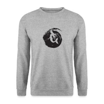 Aquarium de lamantins Créatures mythiques - Sweat-shirt Unisexe - gris chiné - Devant - Alina (178cm) & Michal (187cm)