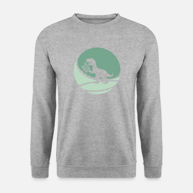 Dinosaurs - Unisex Pullover - Weißgrau meliert