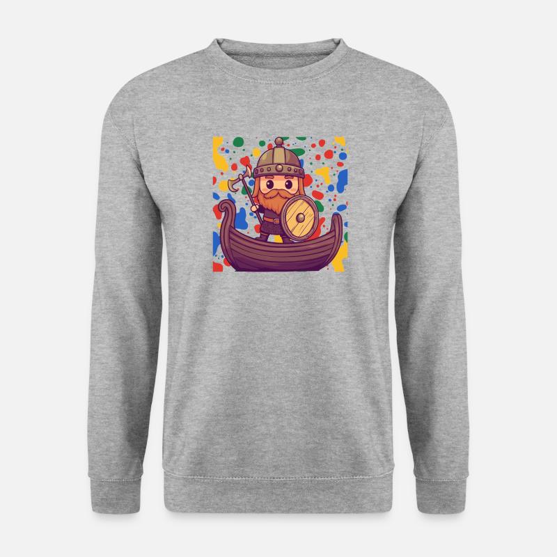 Wikinger Nordisch Normanne - Unisex Pullover - Weißgrau meliert