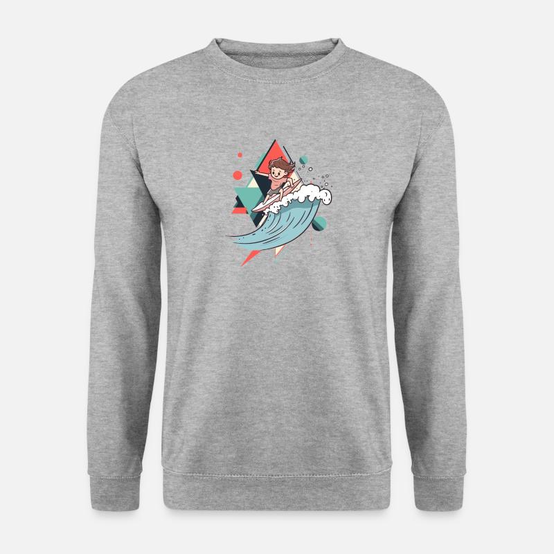Surfer Hawaii - Unisex Pullover - Weißgrau meliert