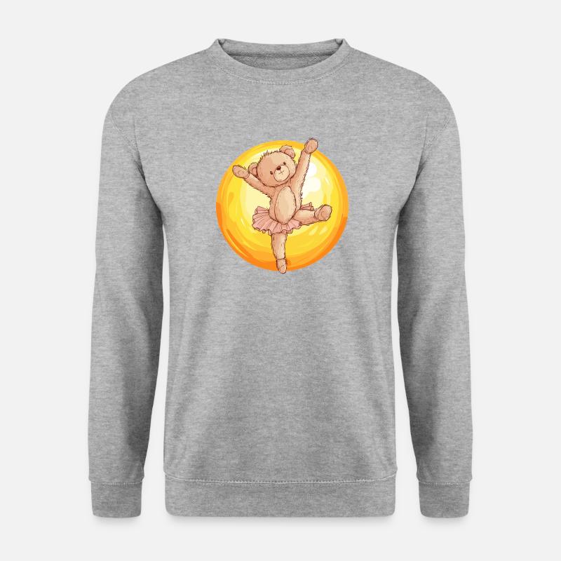 Ballerina Ballett - Unisex Pullover - Weißgrau meliert