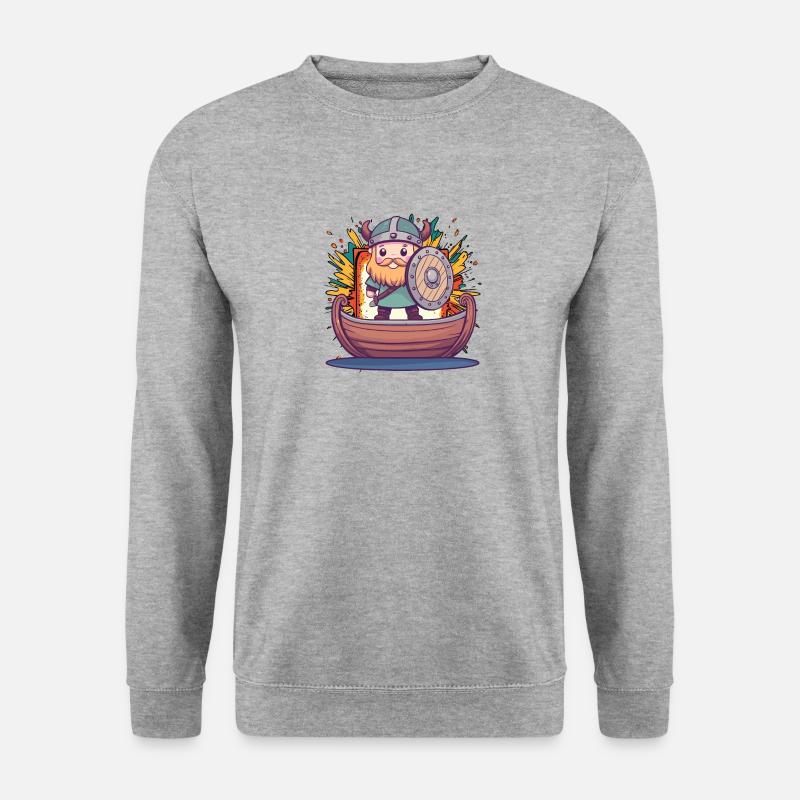 Wikinger Germanen Normanne - Unisex Pullover - Weißgrau meliert