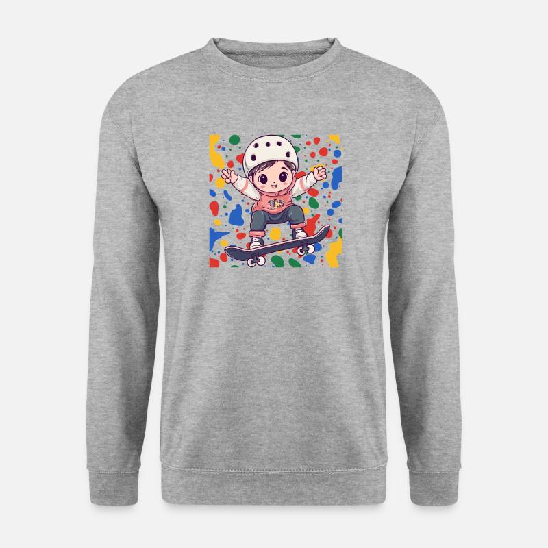 Skate Sk8er - Unisex Pullover - Weißgrau meliert