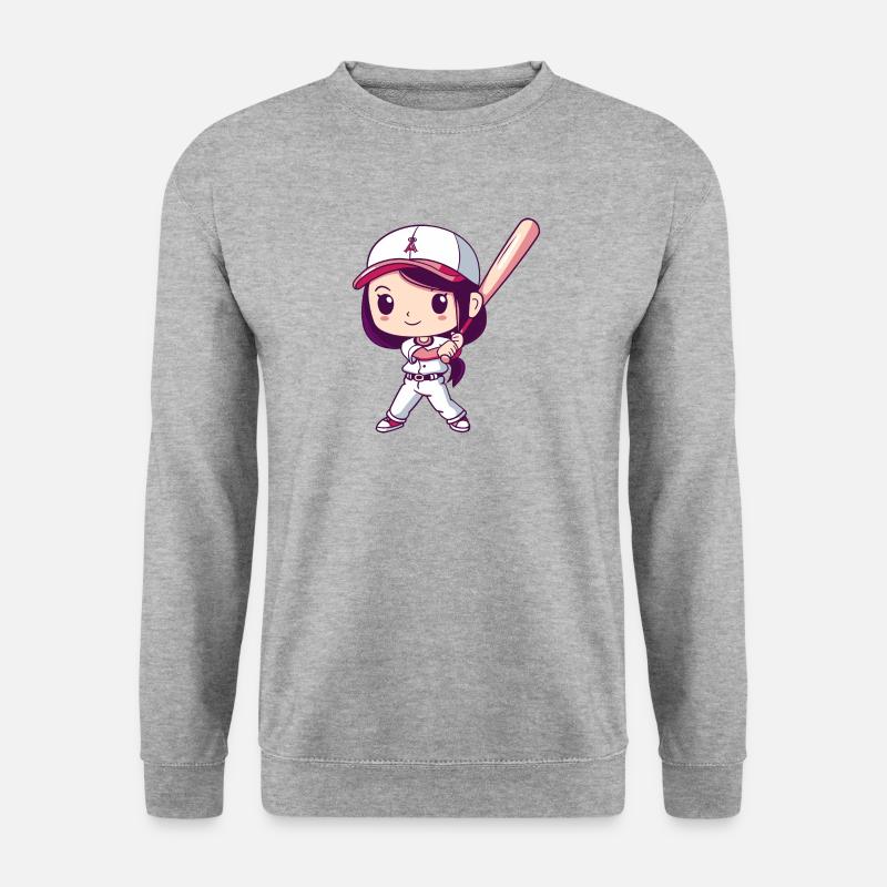 Baseball Wide Receiver - Unisex Pullover - Weißgrau meliert