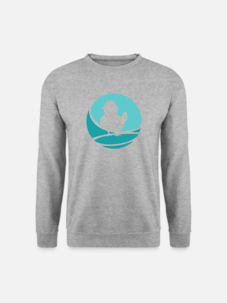 Hühnerstall Huhn Kücken - Unisex Pullover - Weißgrau meliert
