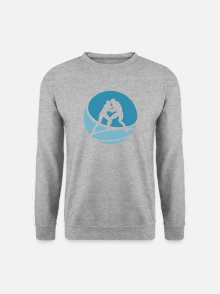 Wrestler Kämpfer Kampfkunst - Unisex Pullover - Weißgrau meliert