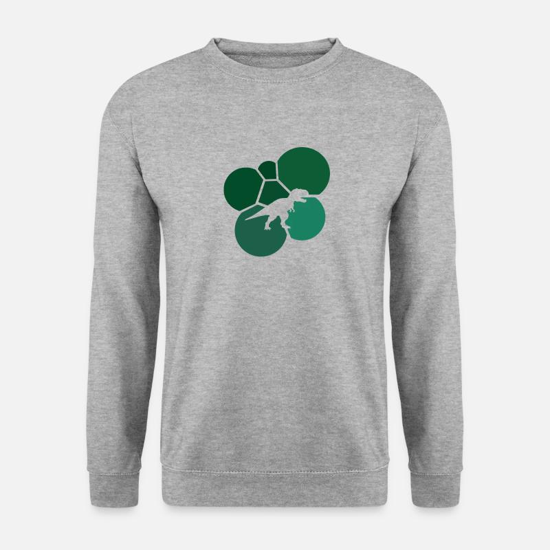Dinosaurier Fossil - Unisex Pullover - Weißgrau meliert