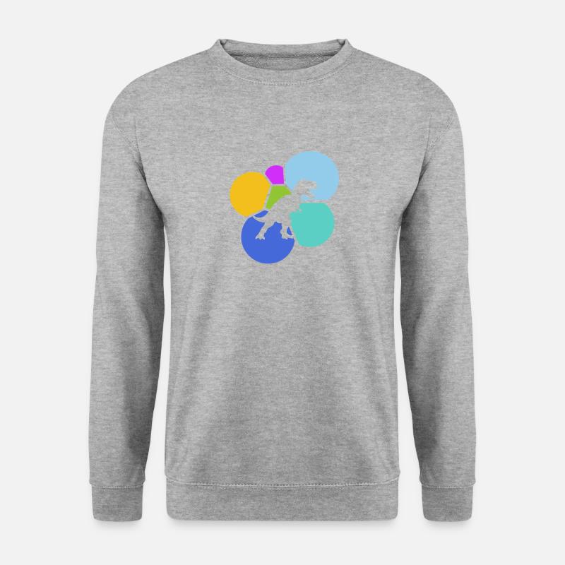 Dinosaurier Reptil Fossil - Unisex Pullover - Weißgrau meliert