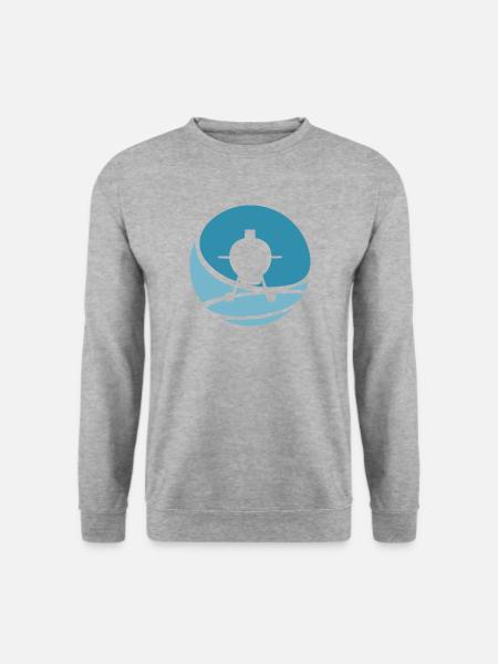 BBQ Grillwurst - Unisex Pullover - Weißgrau meliert
