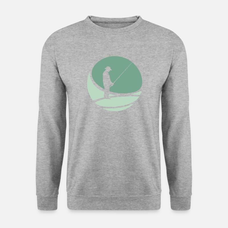 Fischer Angler - Unisex Pullover - Weißgrau meliert