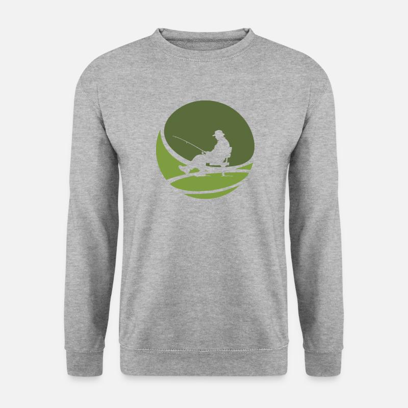 Fischer Angeln - Unisex Pullover - Weißgrau meliert