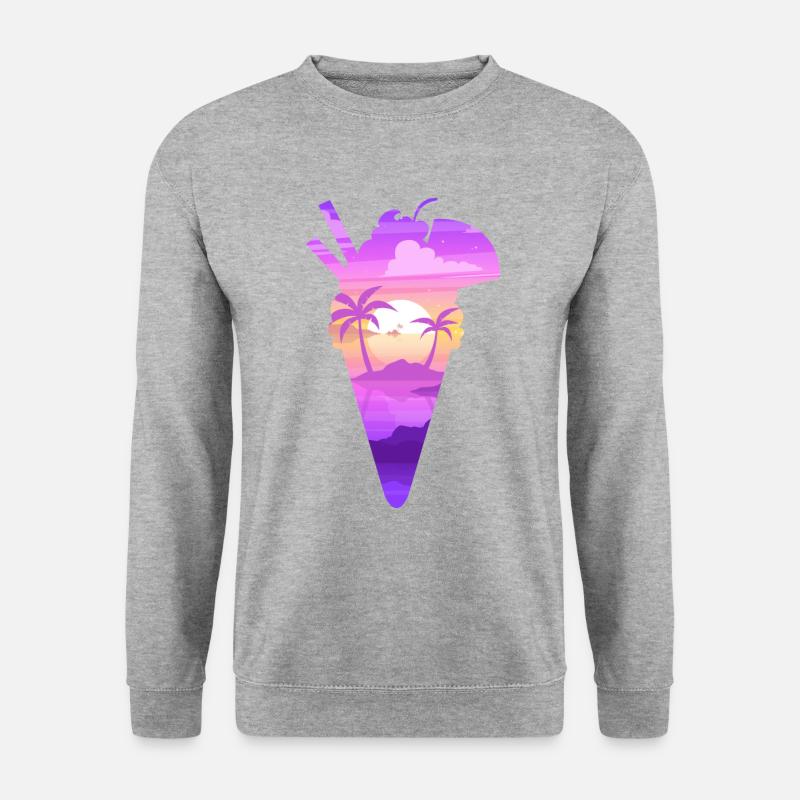 Silhouette Ice Cone Beach Landscape - Unisex Sweatshirt - salt & pepper