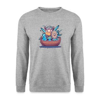 Viking Germanic tribes - Unisex Sweatshirt - salt & pepper - Front - Alina (178cm) & Michal (187cm)