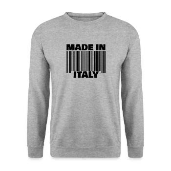 Italien Italiener Italy Italia Stolz Geschenk em - Unisex Pullover - Weißgrau meliert - Vorne - Alina (178cm) & Michal (187cm)