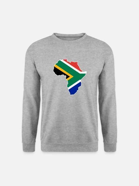 Südafrika - Unisex Pullover - Weißgrau meliert