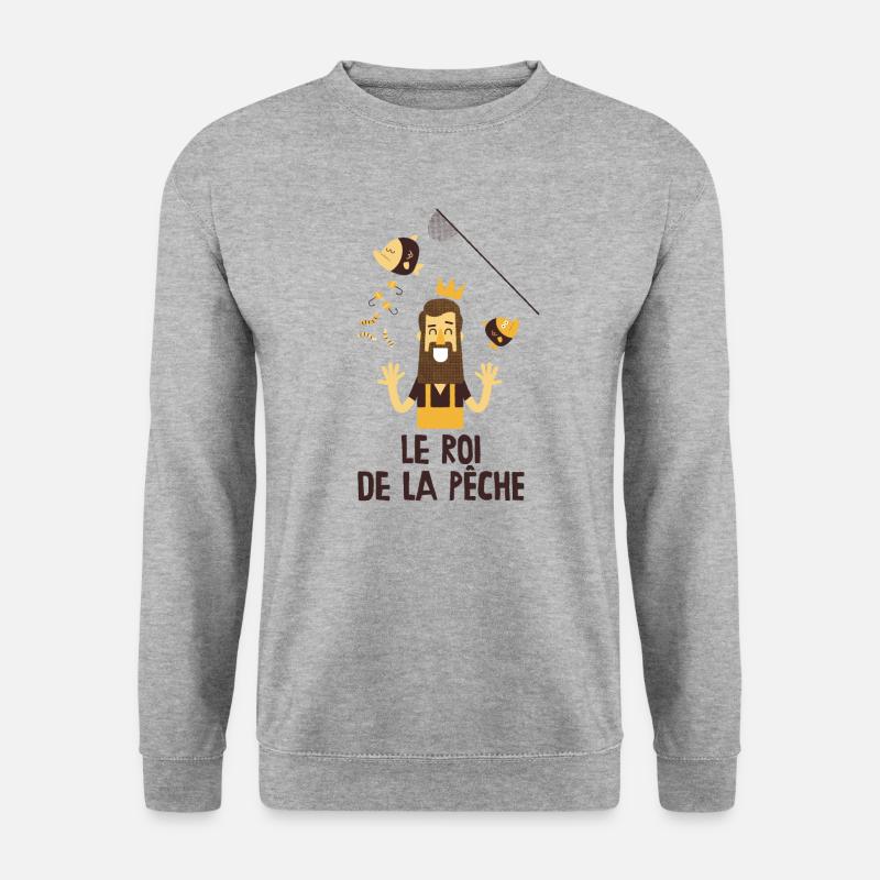 Le roi de la pêche - Sweat-shirt Unisexe - gris chiné
