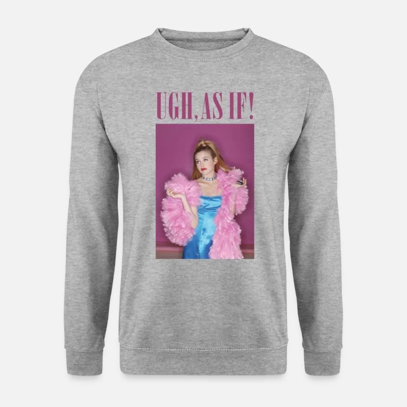 Clueless Porträt Highschool Schülerin Cher - Unisex Pullover - Weißgrau meliert