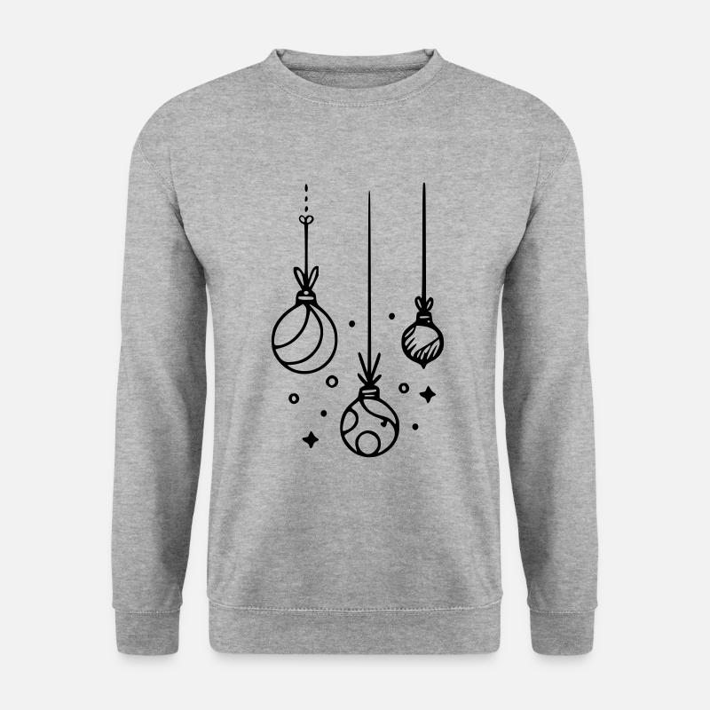 Christbaumkugeln - Unisex Pullover - Weißgrau meliert