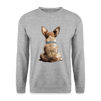 Chihuahua - Unisex Sweatshirt - salt & pepper - Front - Alina (178cm) & Michal (187cm)