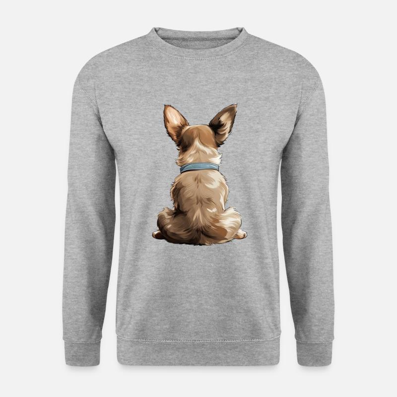 Chihuahua - Unisex Pullover - Weißgrau meliert
