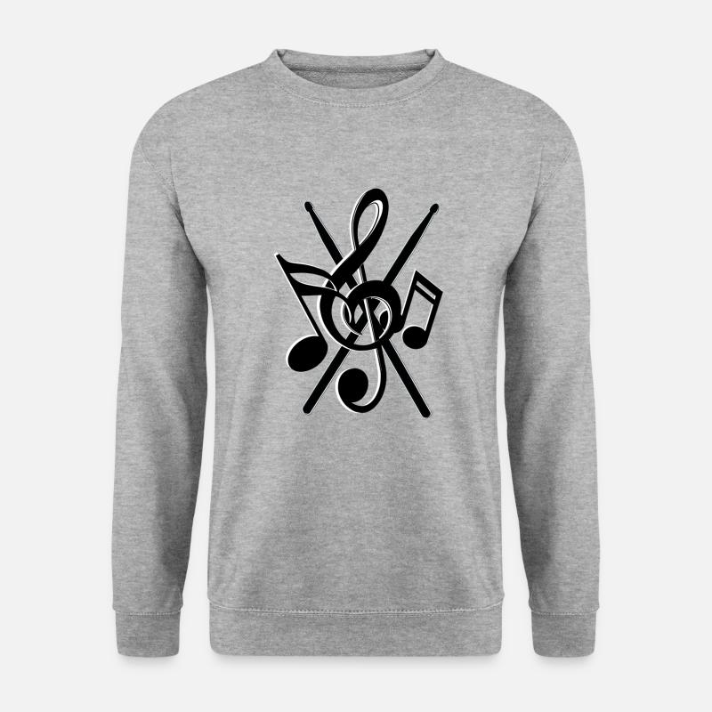 Drumsticks notes - Unisex Sweatshirt - salt & pepper