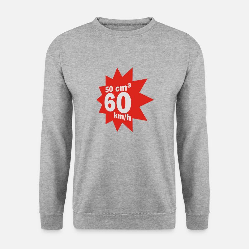 50 cc, 60 km / h - Unisex Sweatshirt - salt & pepper