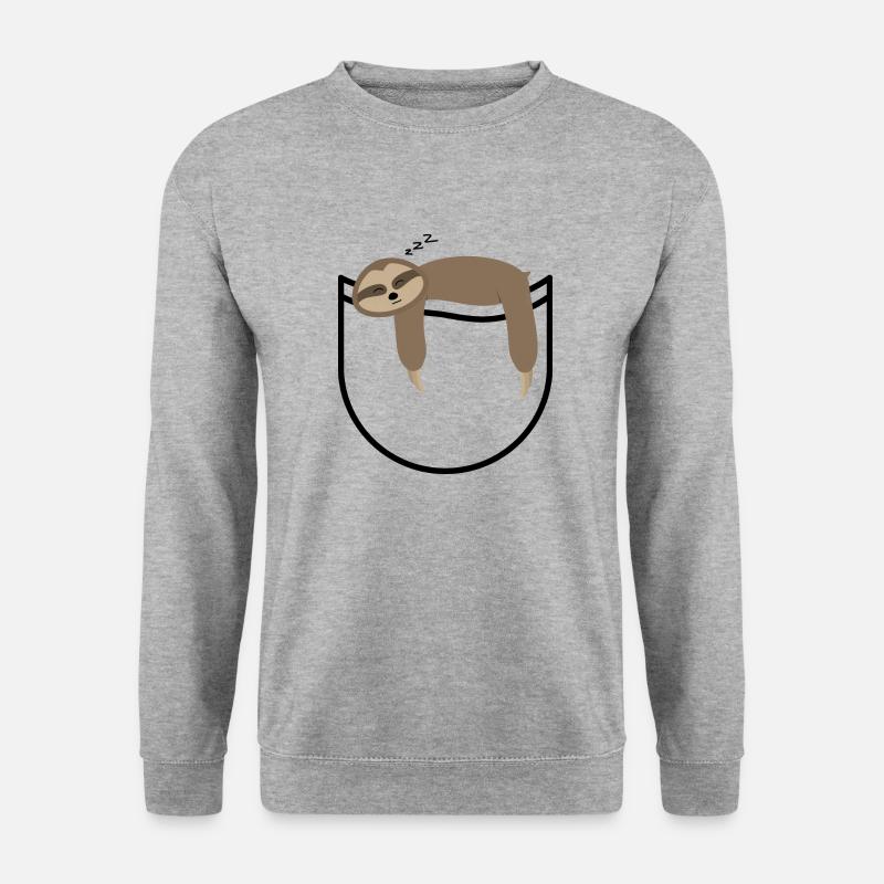 Pocket sloth - Unisex Sweatshirt - salt & pepper