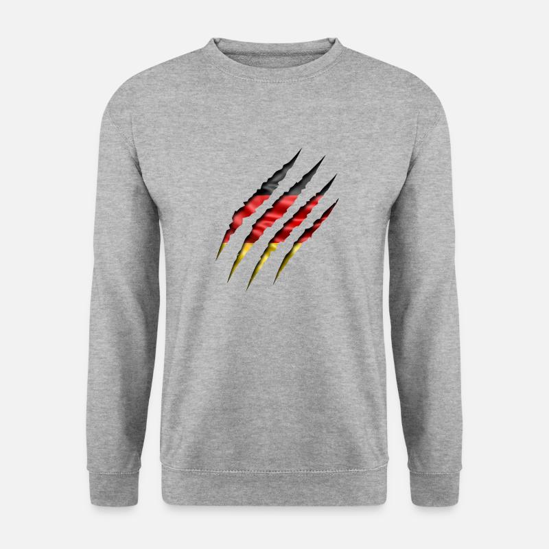 Deutschland Kralle - Unisex Pullover - Weißgrau meliert
