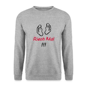 riech_mal - Unisex Sweatshirt - salt & pepper - Front - Alina (178cm) & Michal (187cm)