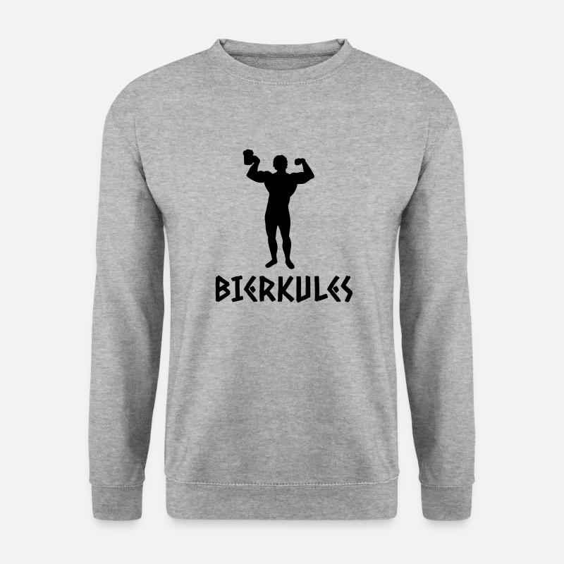 Bierkules - Unisex Pullover - Weißgrau meliert