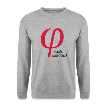 klein phi macht auch Mist - Sweat-shirt Unisexe - gris chiné - Devant - Alina (178cm) & Michal (187cm)