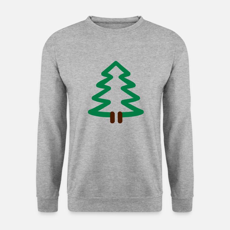 Tannenbaum - Unisex Pullover - Weißgrau meliert