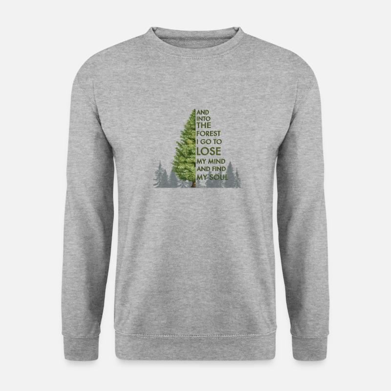 Wald - Unisex Pullover - Weißgrau meliert