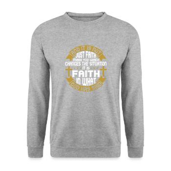 And it is not just faith mark you which change - Unisex Sweatshirt - salt & pepper - Front - Alina (178cm) & Michal (187cm)