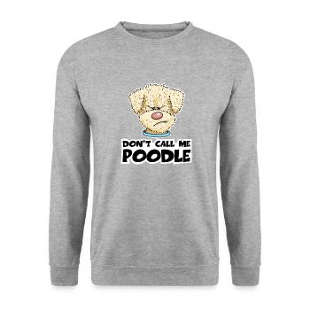 Caniche1 3 - Sweat-shirt Unisexe - gris chiné - Devant - Alina (178cm) & Michal (187cm)