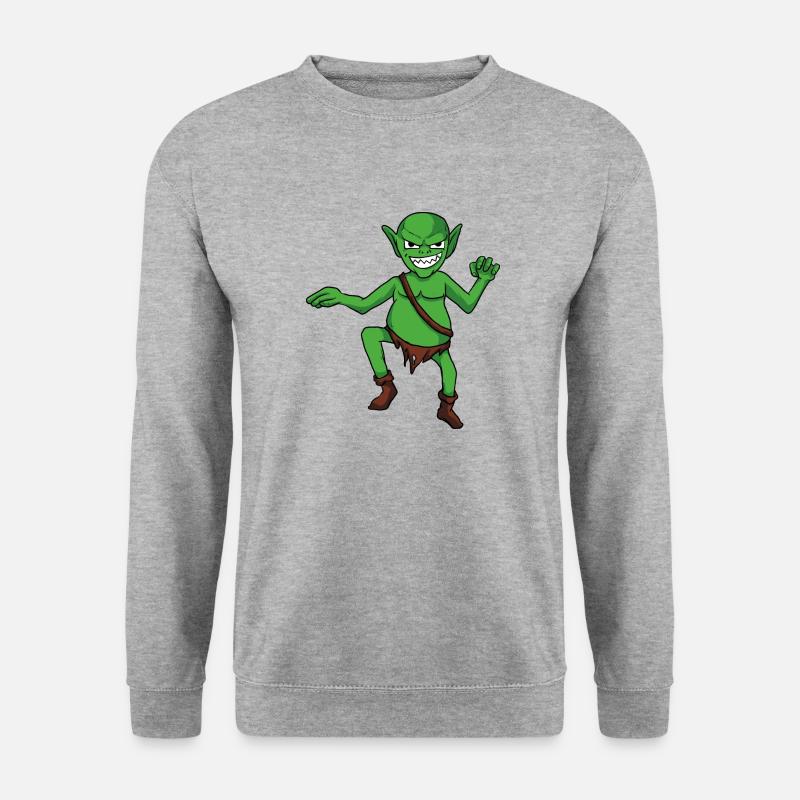 goblin - Unisex Pullover - Weißgrau meliert