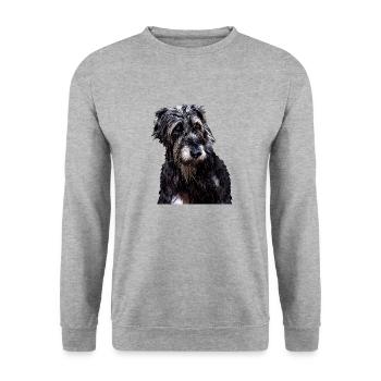 levrier irlandais Irish wolfhound - Sweat-shirt Unisexe - gris chiné - Devant - Alina (178cm) & Michal (187cm)