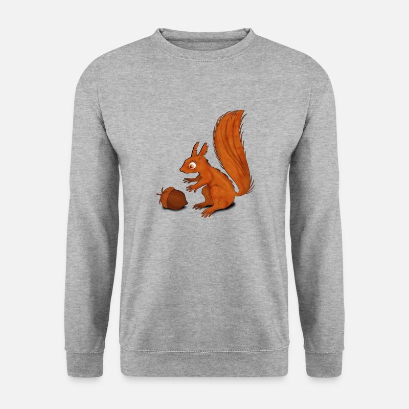 Squirrel with Nut - Unisex Sweatshirt - salt & pepper