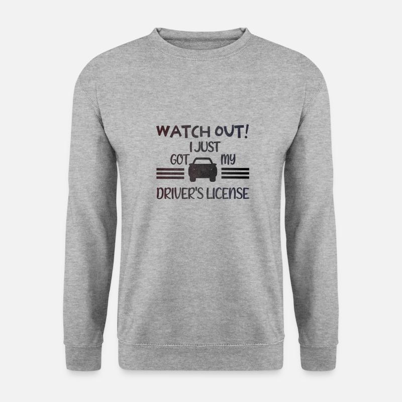 Fahranfänger - Unisex Pullover - Weißgrau meliert